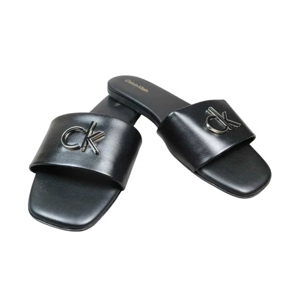 Calvin Klein Yancie2 Women's Slip-On Flat BLK 6 NEW